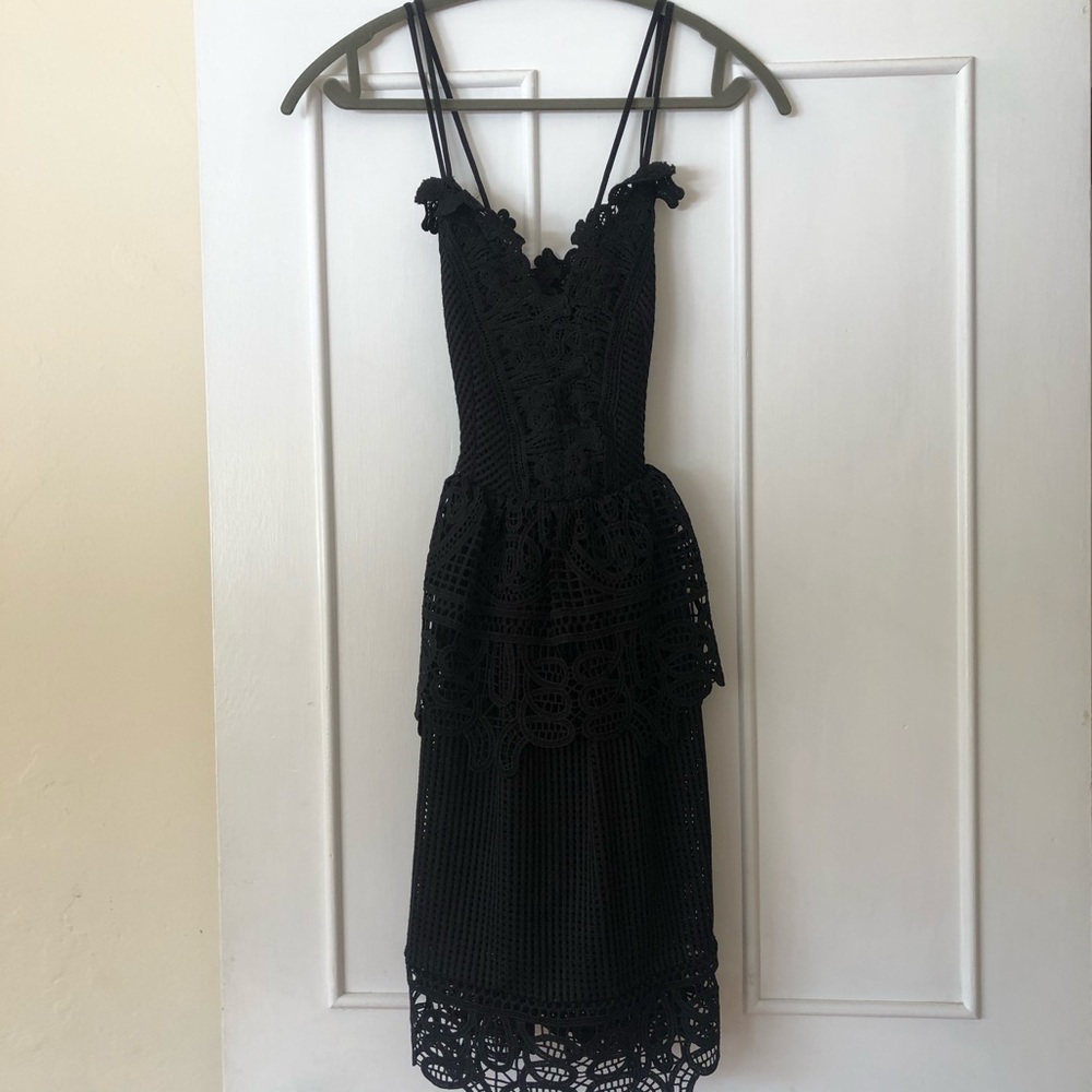 SALE✅ aqua 2 black lace dress